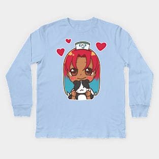 Kitty Love! Nurse Nila Anime Character Kids Long Sleeve T-Shirt